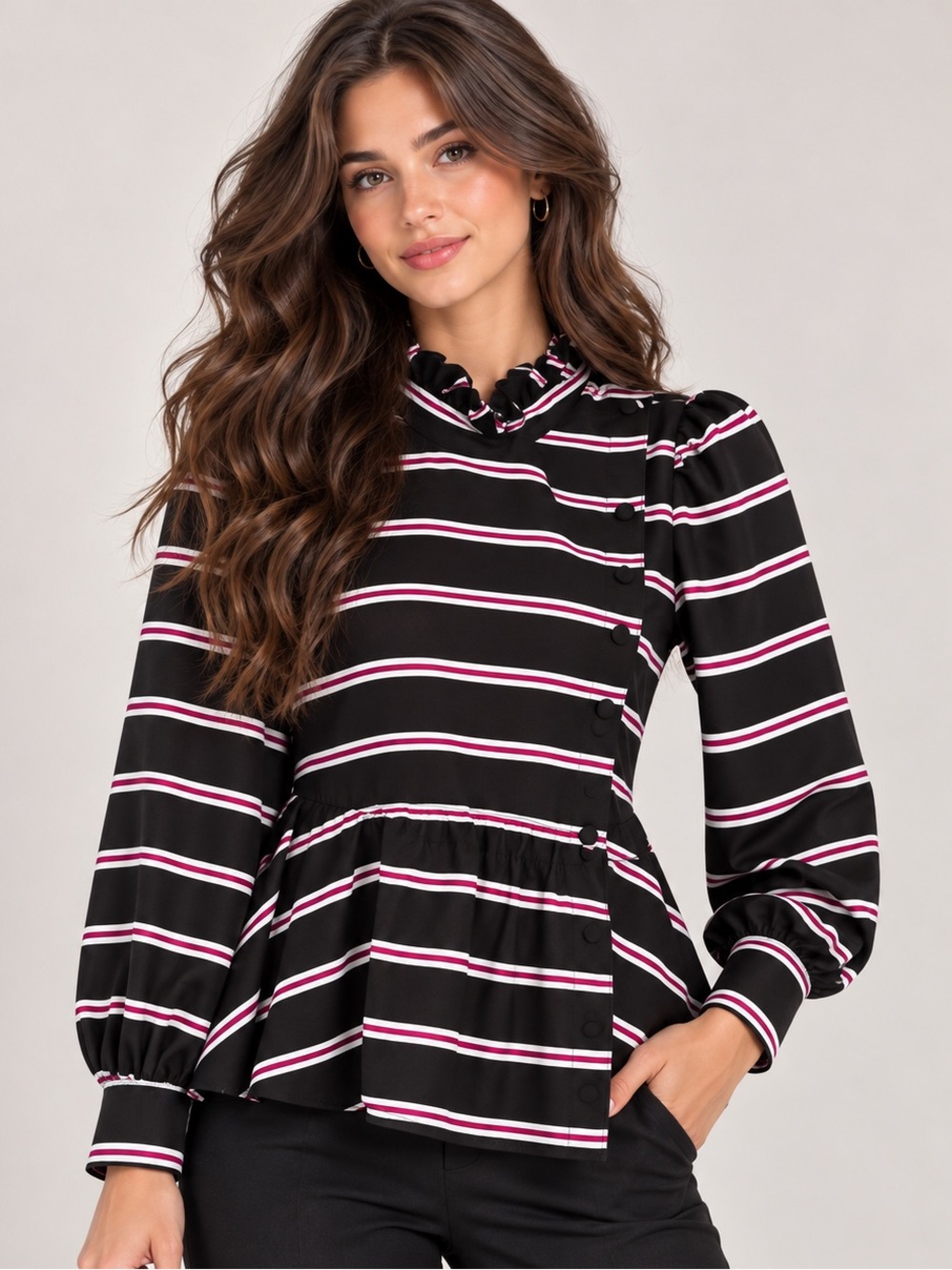 🎉5 for $45🎉 NWT Who What Wear top blouse shirt size XS